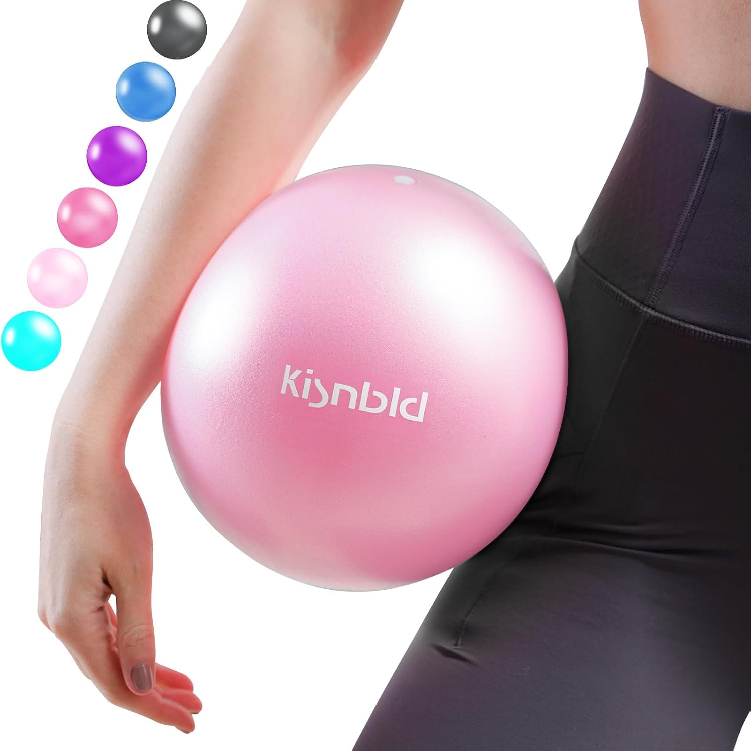 Detalle de kisnbld 9-Inch Small Exercise Ball: Mini Pilates Core Ball for Home Workouts