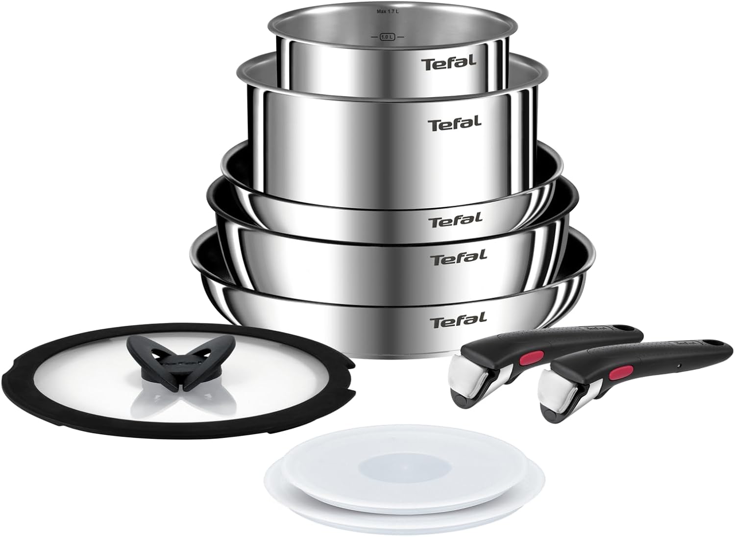 Tefal Ingenio Emotion 10 Piece Cookware Set (L897SA74) with removable handle