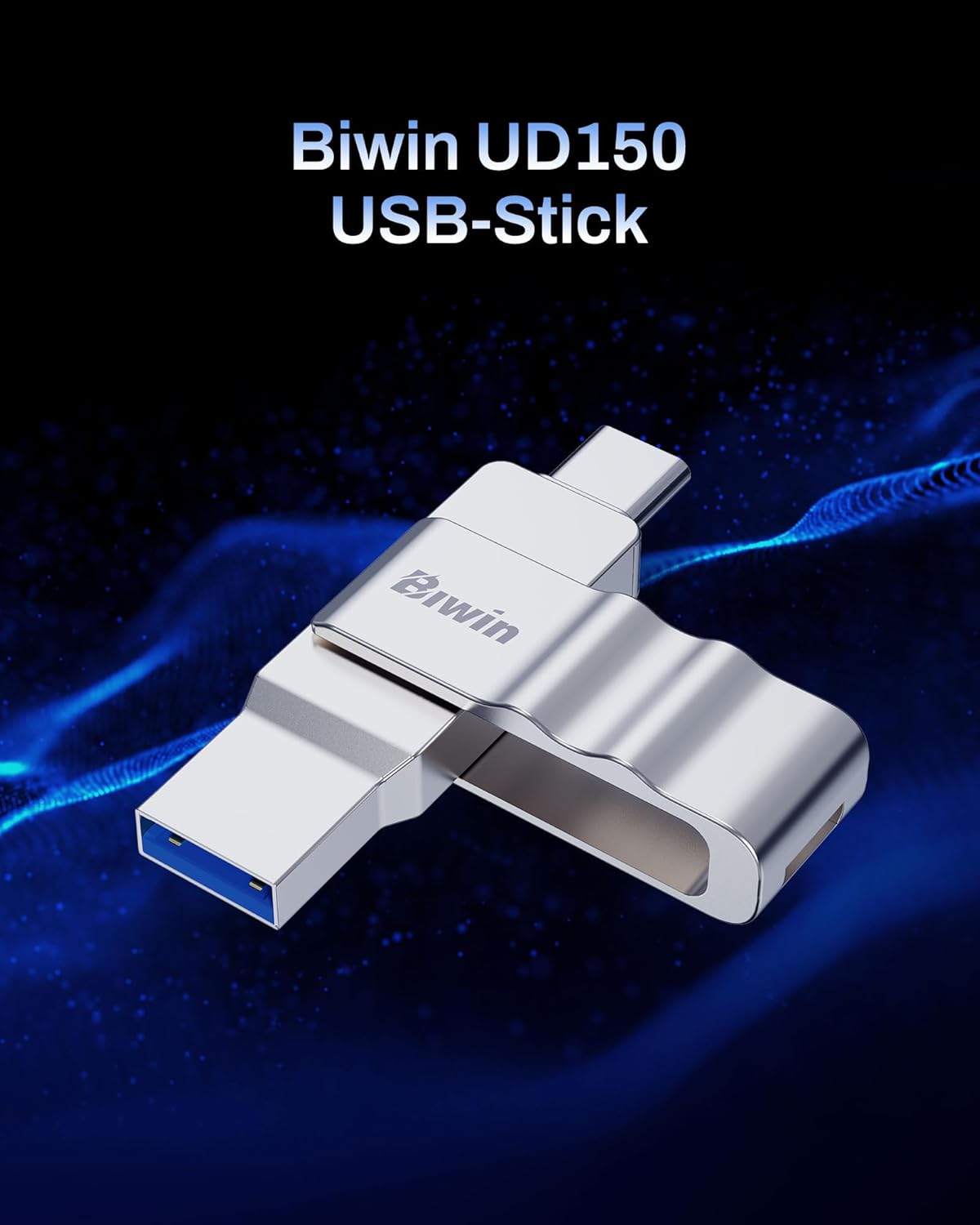 Detalle 2 de Biwin UD150 USB-Stick 64GB – USB 3.2 Gen1 mit Dual-Anschluss (Type-A & Type-C)
