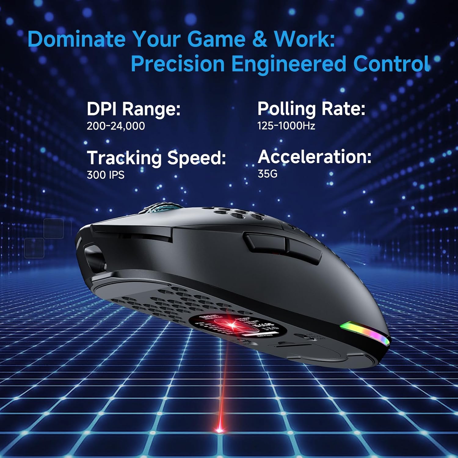 Thumbnail 1 de TMKB Falcon M1 Wireless Gaming Mouse: 24000 DPI, 180-Hour Battery, Tri-Mode Connectivity