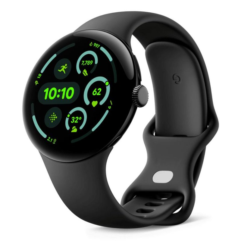 Detalle de Google Pixel Watch 3 45mm WiFi+4G Smartwatch, Caja Aluminio Negra