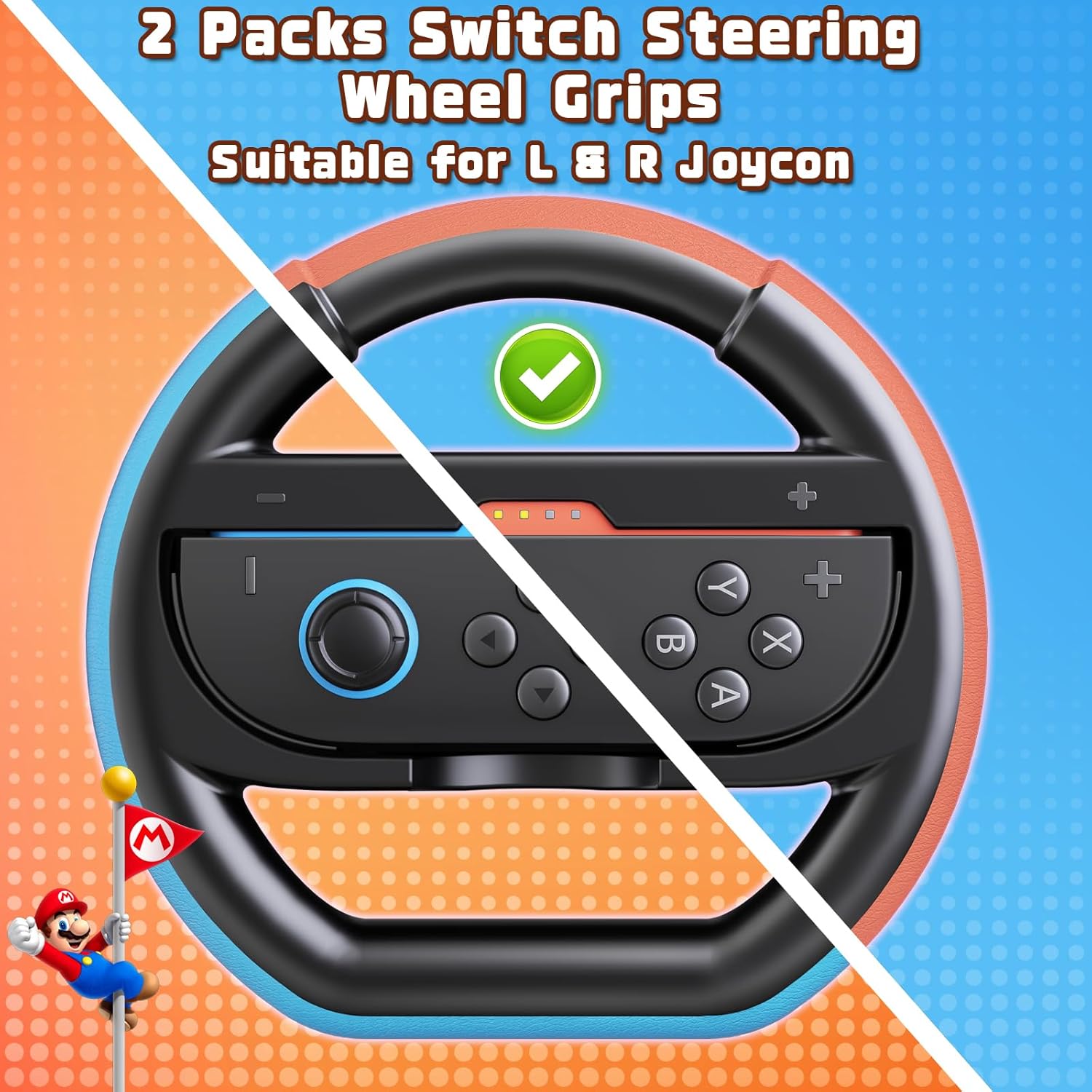 Detalle de Deruitu Juego de 2 Volantes compatibles Switch 2