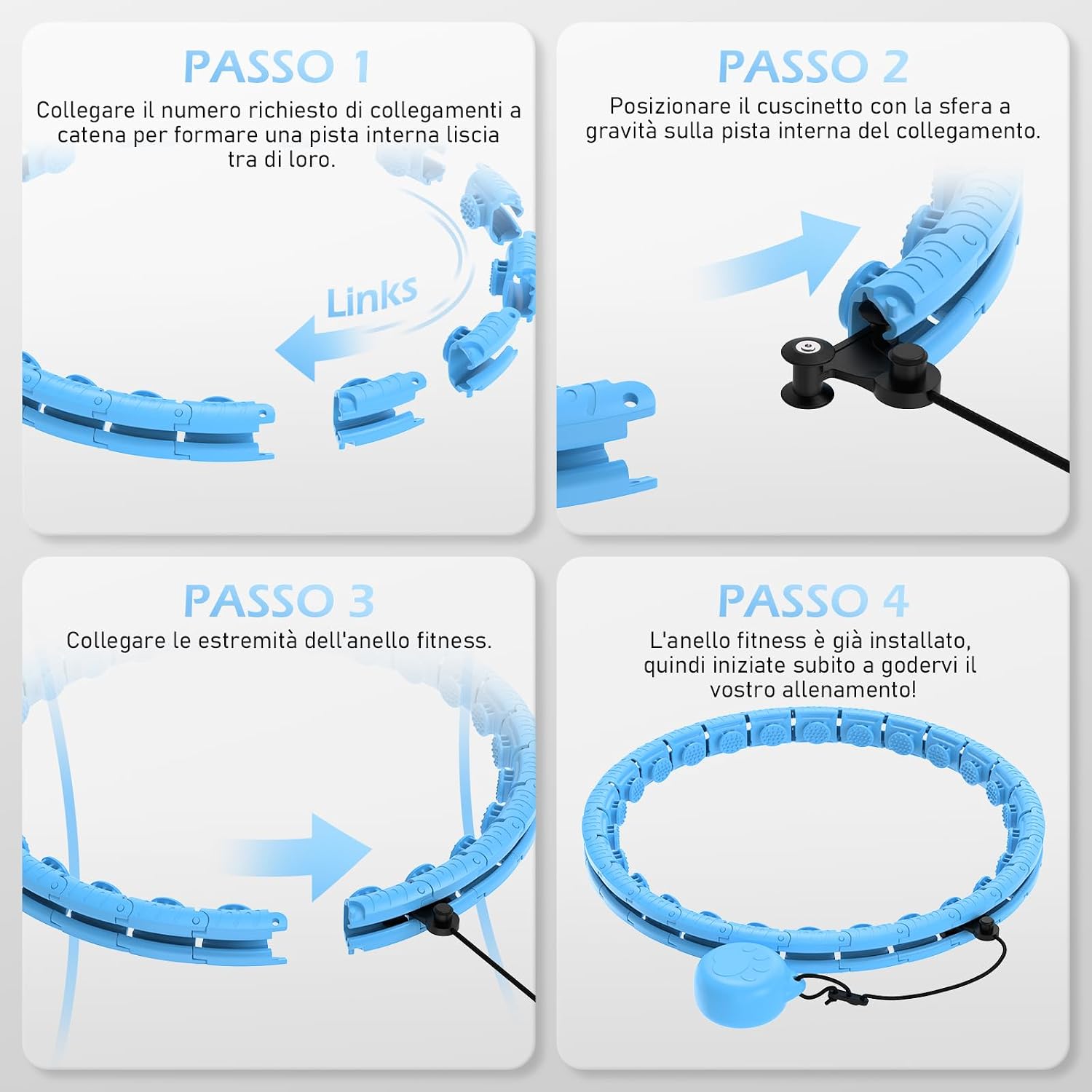 Thumbnail 6 de JLoibao Smart Hula Hoop 132 cm
