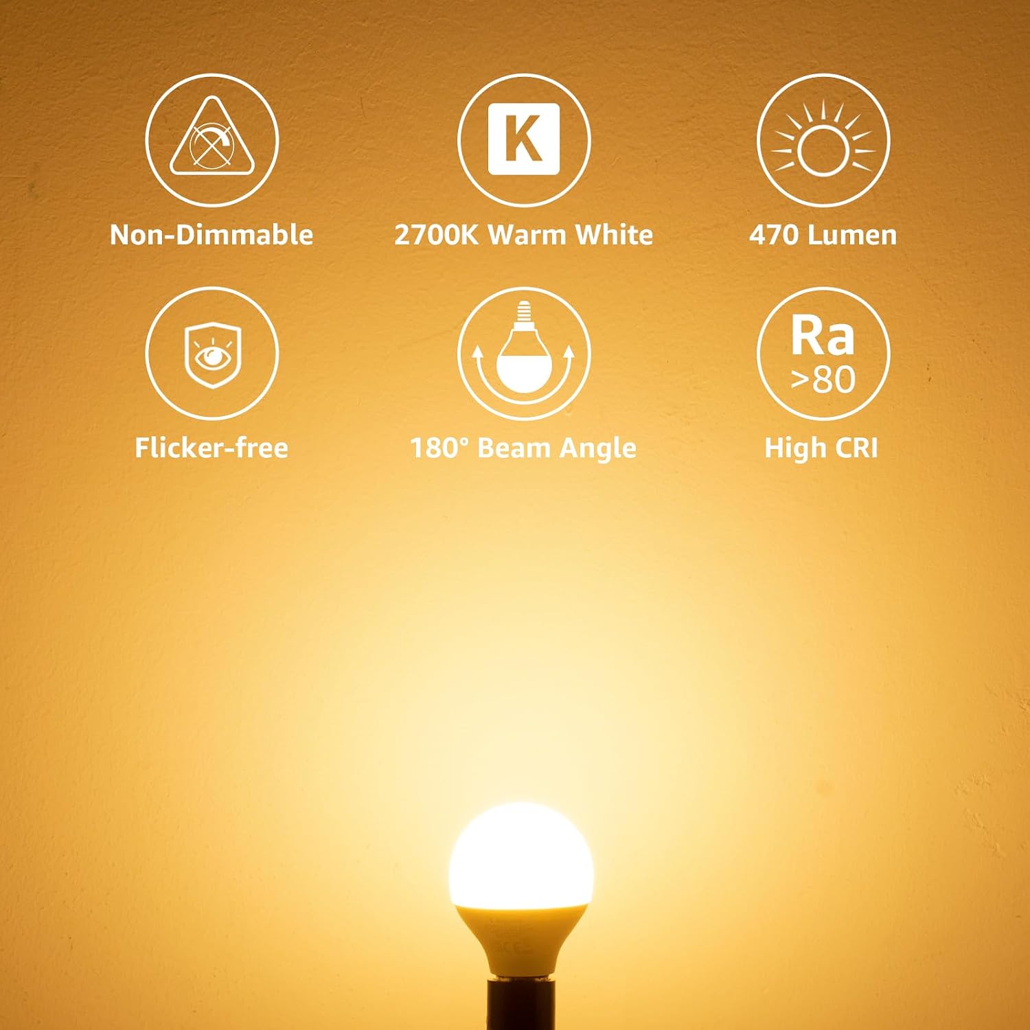 Thumbnail 1 de Lepro E14 LED Lampe 6er-Pack: 4.2W, 470 lm, 2700 K Warmweiß – E14 Sofortlicht