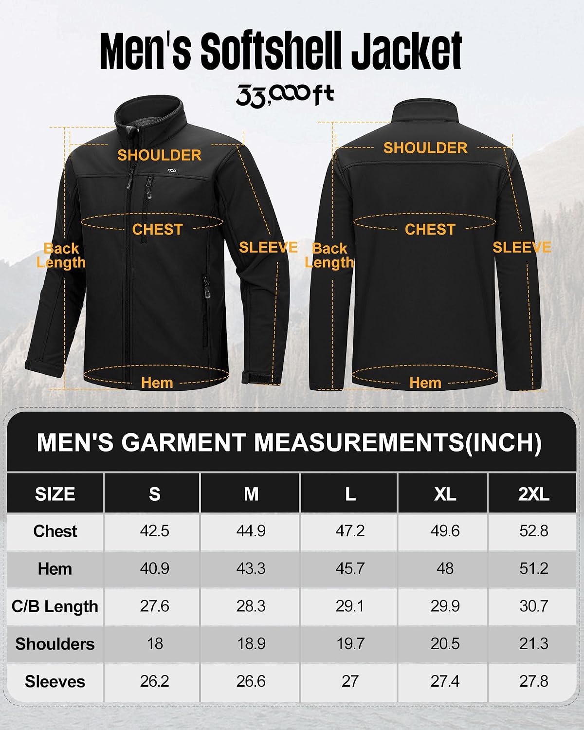 Thumbnail 6 de 33,000ft Mens Waterproof Softshell Jacket 8000mm