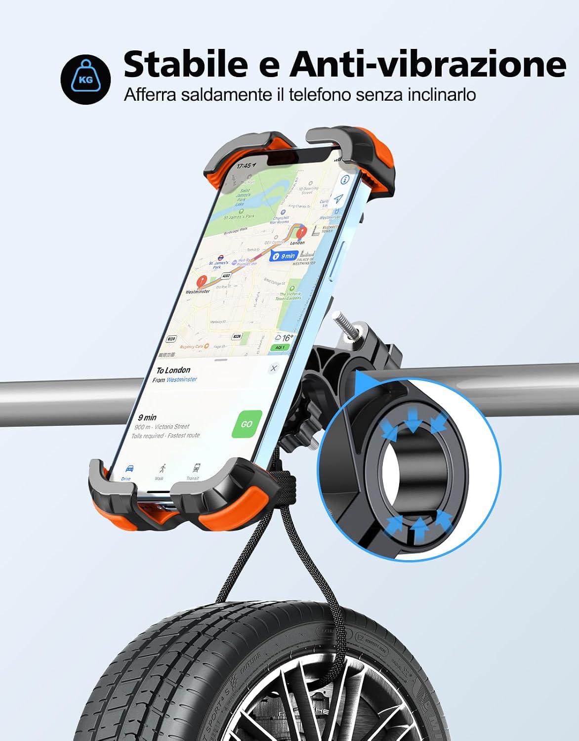 Thumbnail 4 de Glangeh Porta Cellulare Bici 360° rotabile