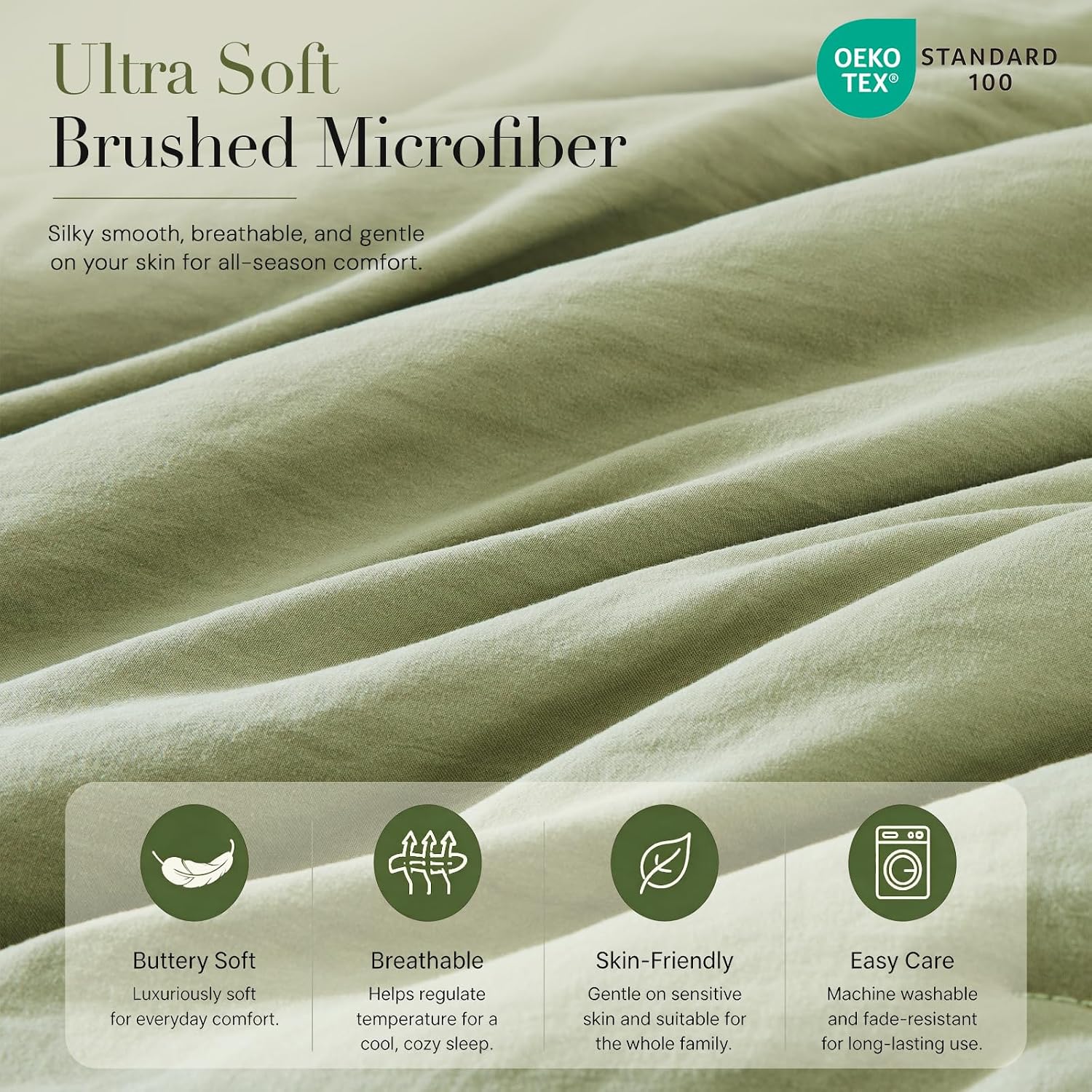 Thumbnail 4 de WRENSONGE Queen Comforter Set 7-Piece Sage Bedding