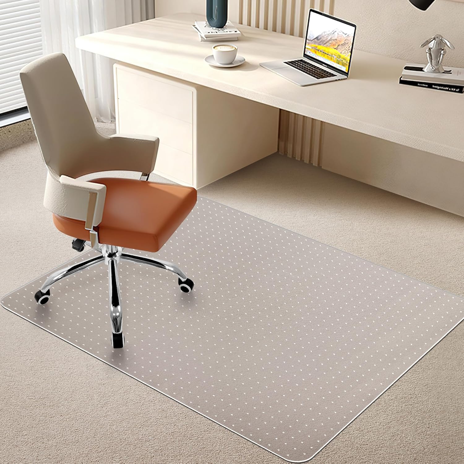 Thumbnail 6 de LeapYouth Office Chair Mat for Carpet Floor, 76x120cm – Clear PVC Non-Slip Carpet Protector