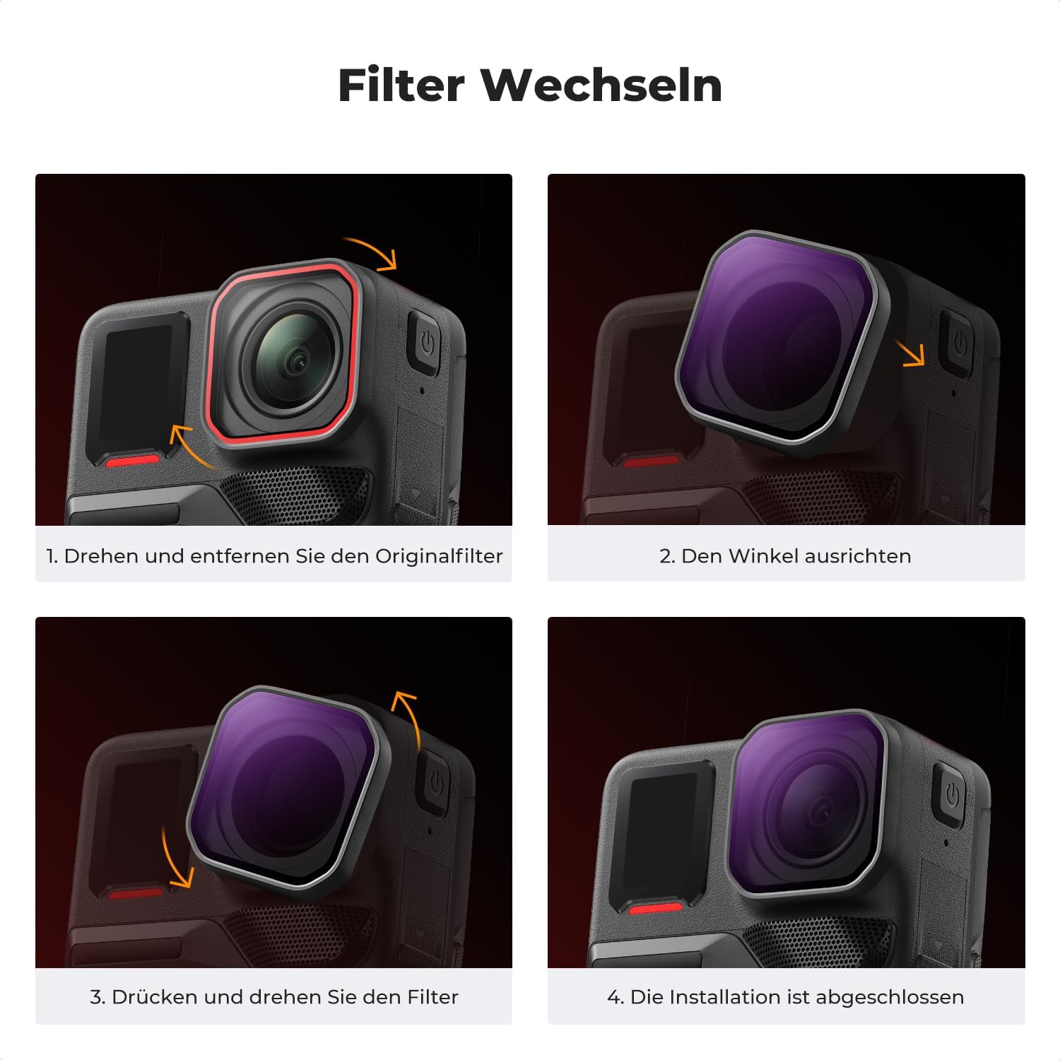 Thumbnail 6 de K&F CONCEPT ND Filter Set Insta360 Ace Pro 2 6er-Pack