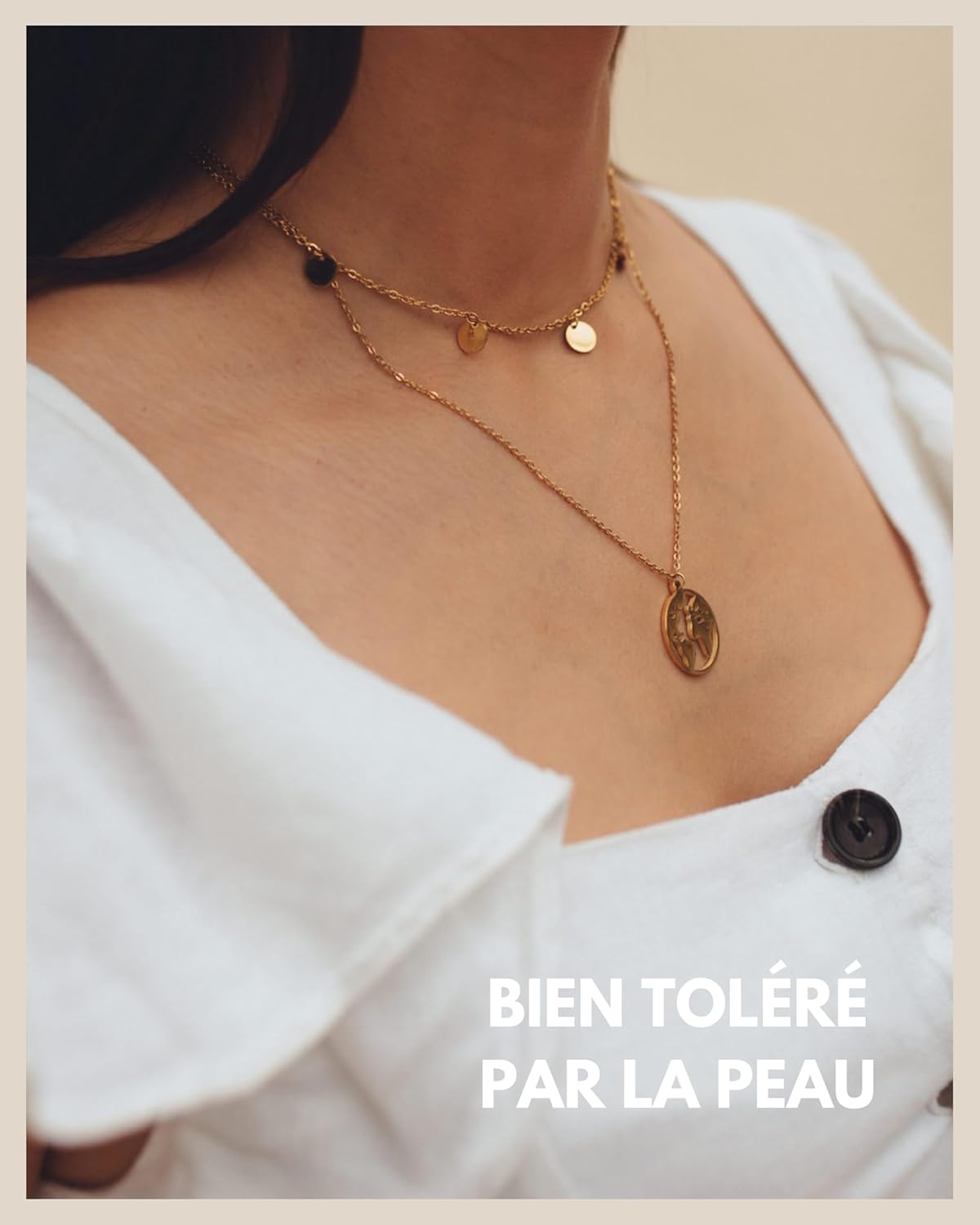 Thumbnail 1 de GD GOOD.designs EST. 2015 Collier globe terrestre femme réglable en acier inoxydable doré et argenté