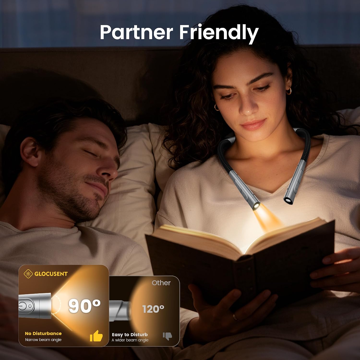 Detalle 1 de Glocusent Neck Reading Light with 100-Hour Runtime