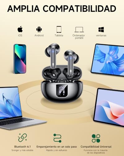 Thumbnail 7 de EUQQ Auriculares Inalámbricos Bluetooth 6.1 con 6 micrófonos y 36 h de autonomía