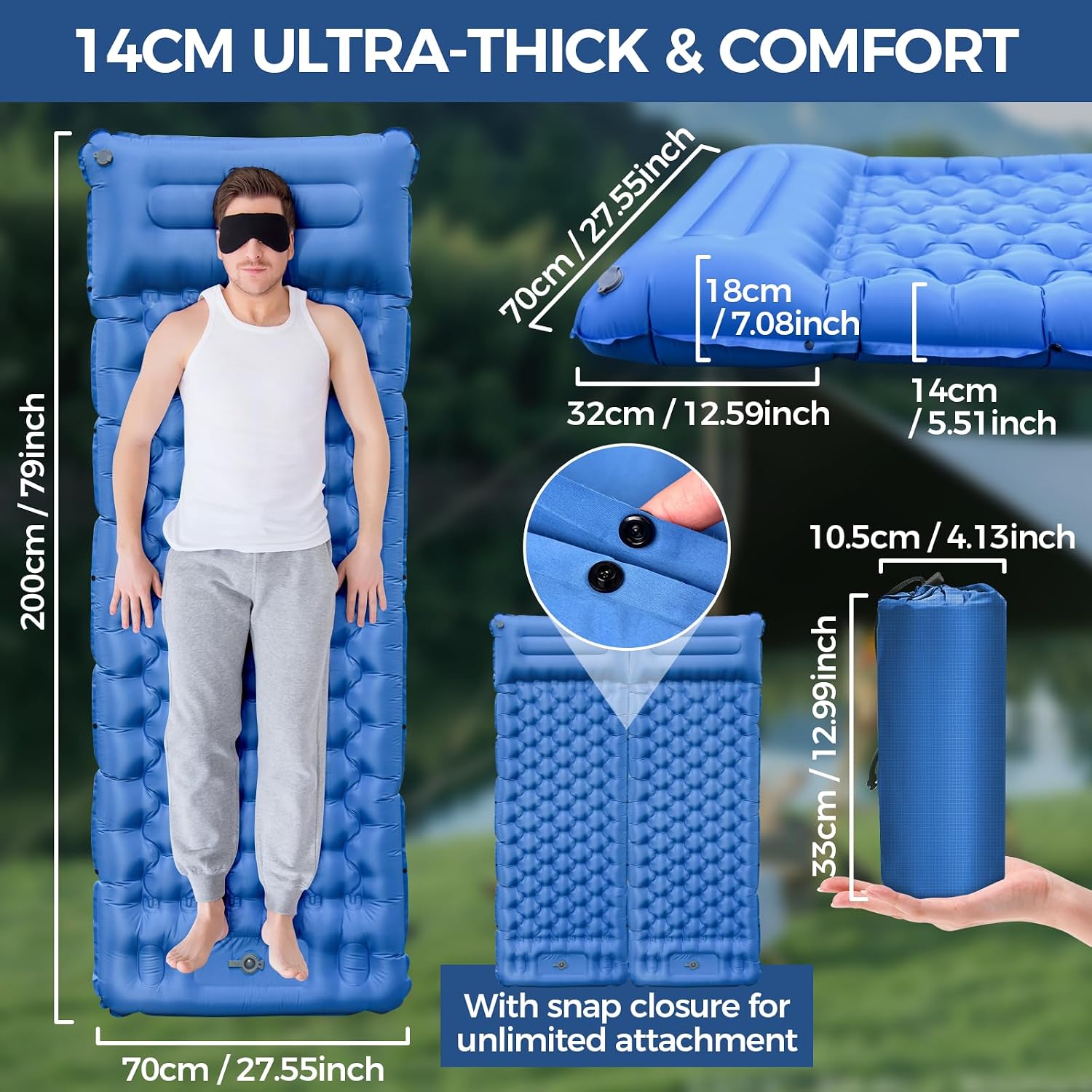 Thumbnail 1 de NAPASA Camping Mat 14cm Ultralight