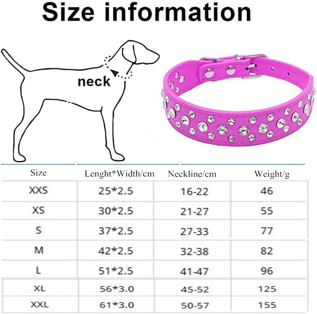 Thumbnail 1 de Rhinestone Dog Collar Black XS