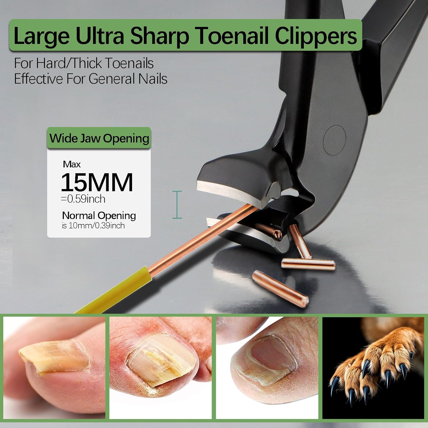 Detalle de VOGARB Long Handled Toenail Clippers for Thick Nails