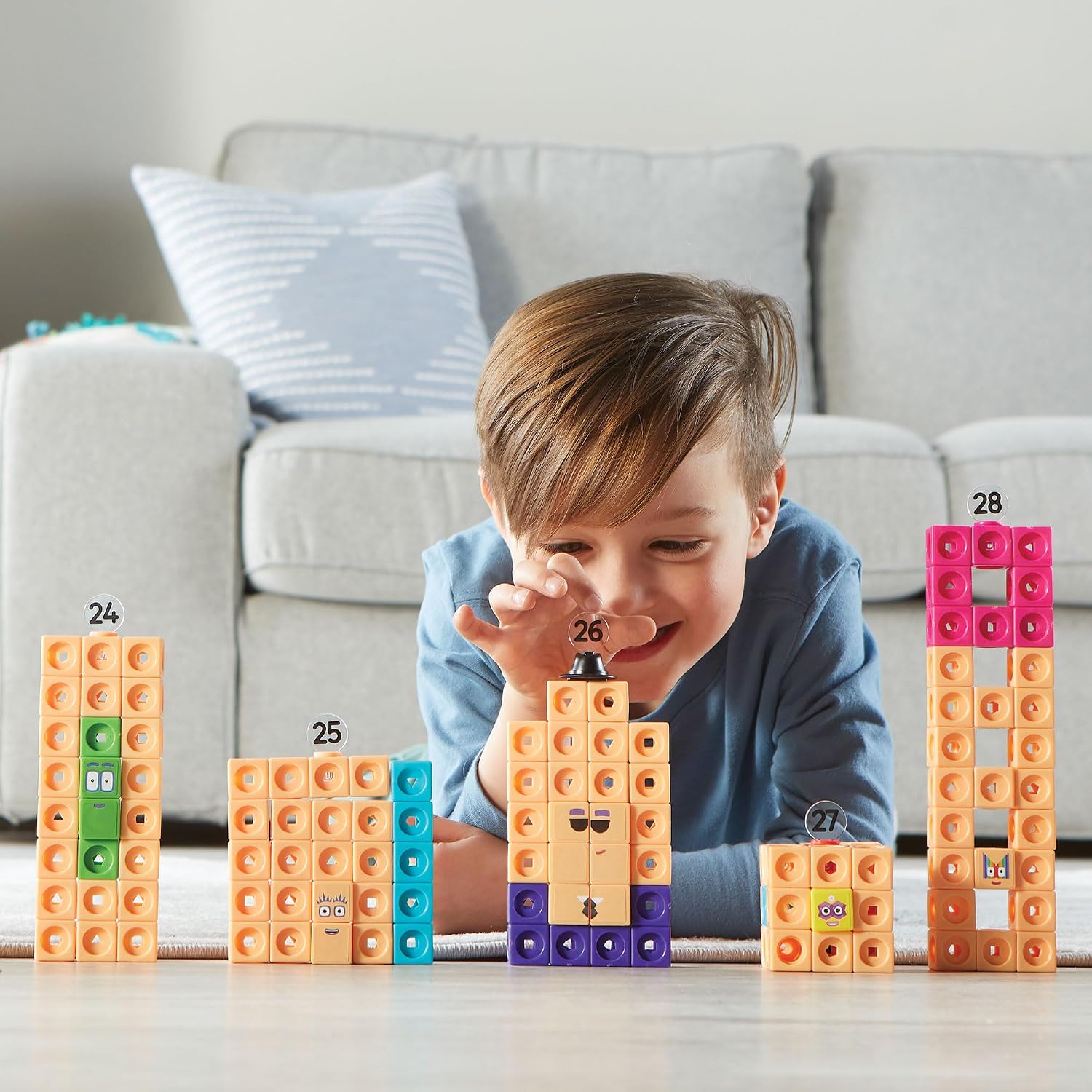 Detalle 2 de Learning Resources MathLink Cubes Numberblocks 21–30 set
