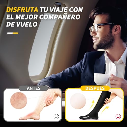 Thumbnail 5 de CAMBIVO medias de compresión 20-30 mmHg para mujer y hombre (3 pares) — ideales para deporte, varices y viajes