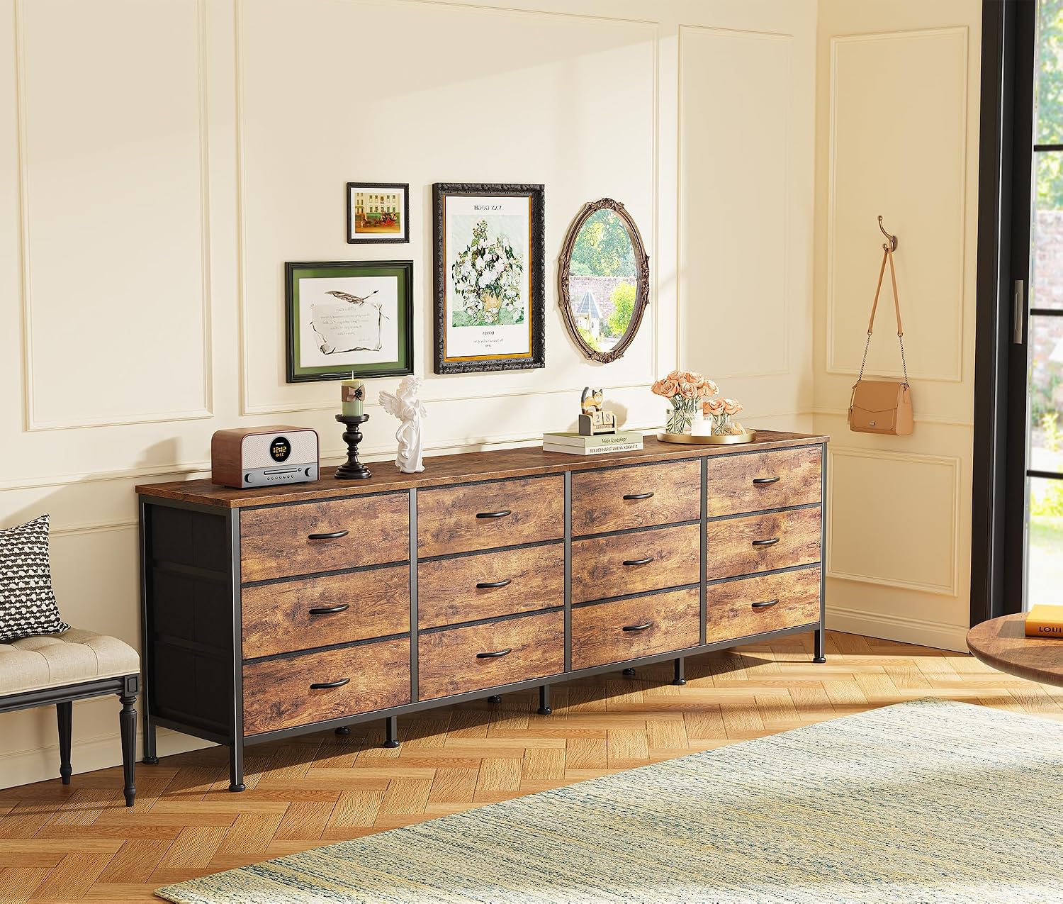 Thumbnail 6 de Huuger 70 Inch Dresser with 12 Fabric Drawers ๐