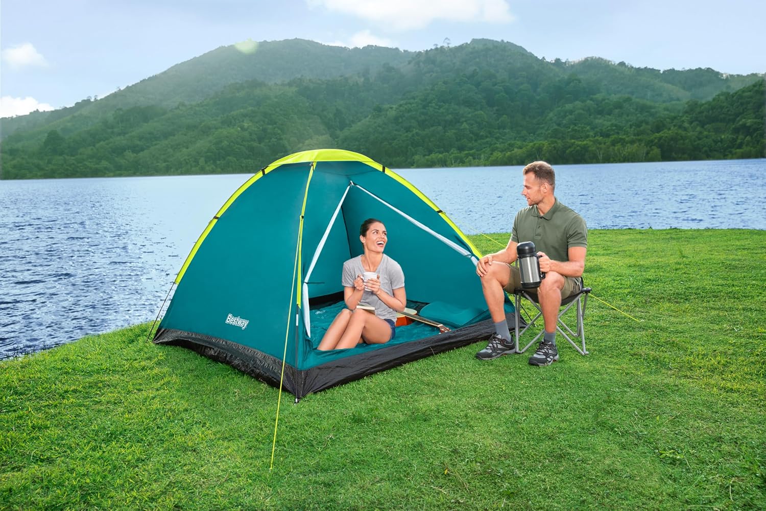 Thumbnail 1 de Tente de camping 2 places CoolDome 2 Bestway (145 x 205 x 100 cm) — montage rapide en 8 minutes