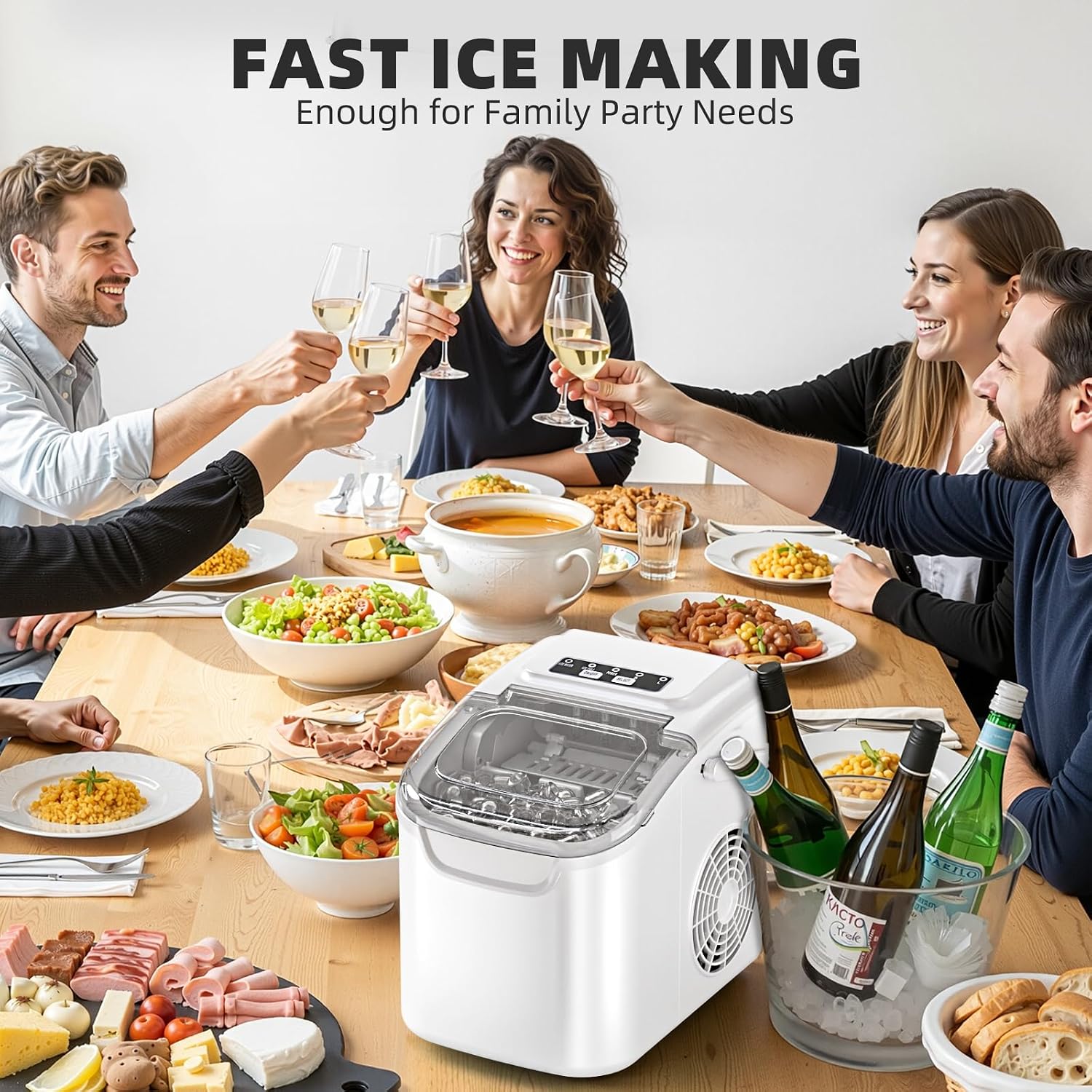 Thumbnail 6 de Antarctic Star HZB-12/Q Countertop Ice Maker, Two Ice Sizes, Self-Cleaning