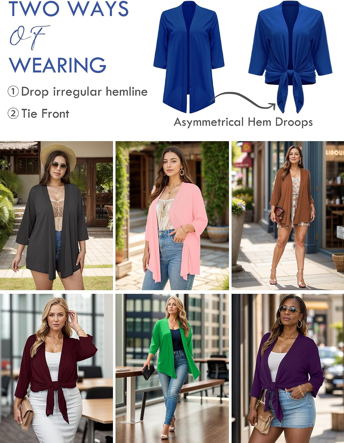 Detalle de AusLook Women's Plus Size Cardigan