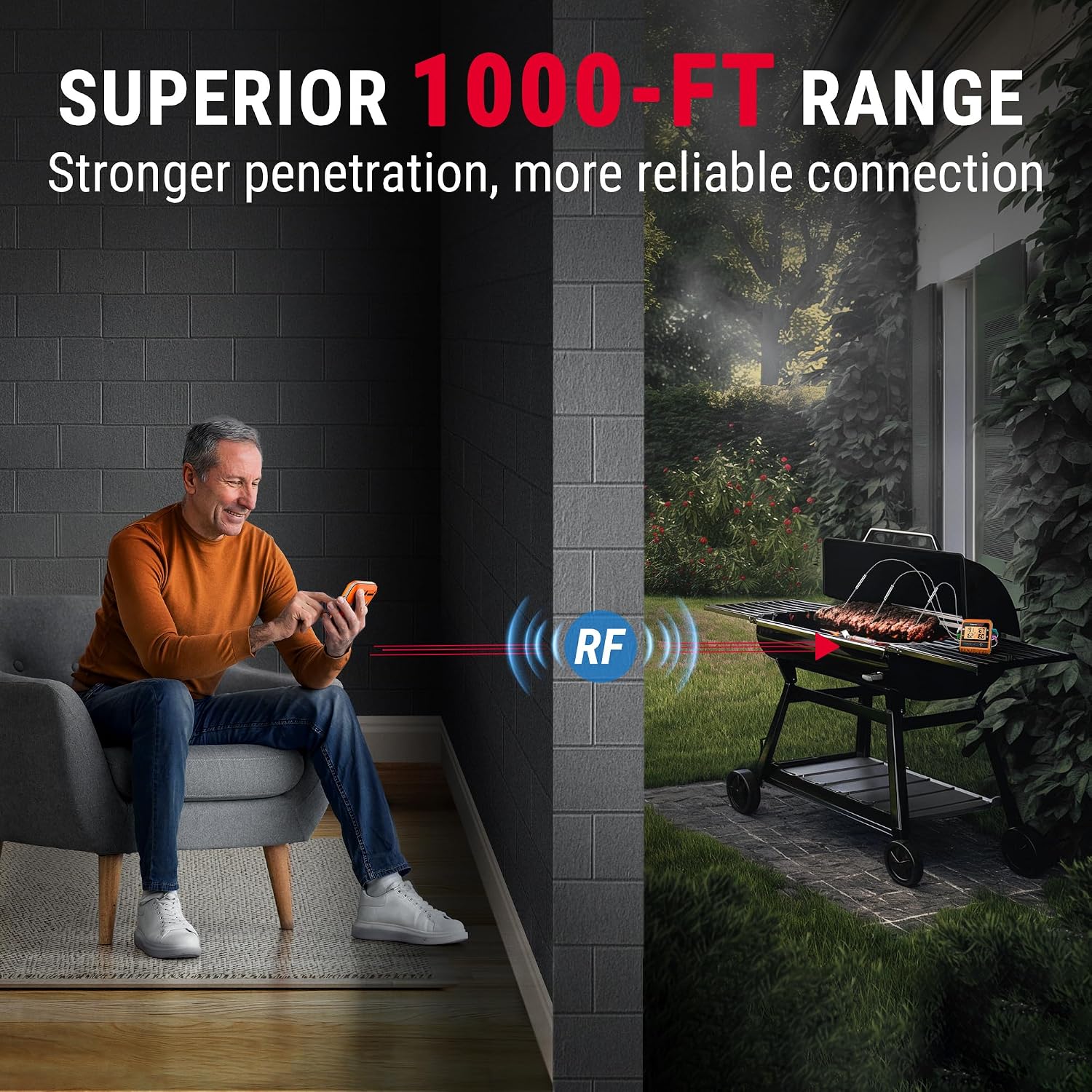 Detalle de TempPro wireless meat thermometer TempSync 1000FT