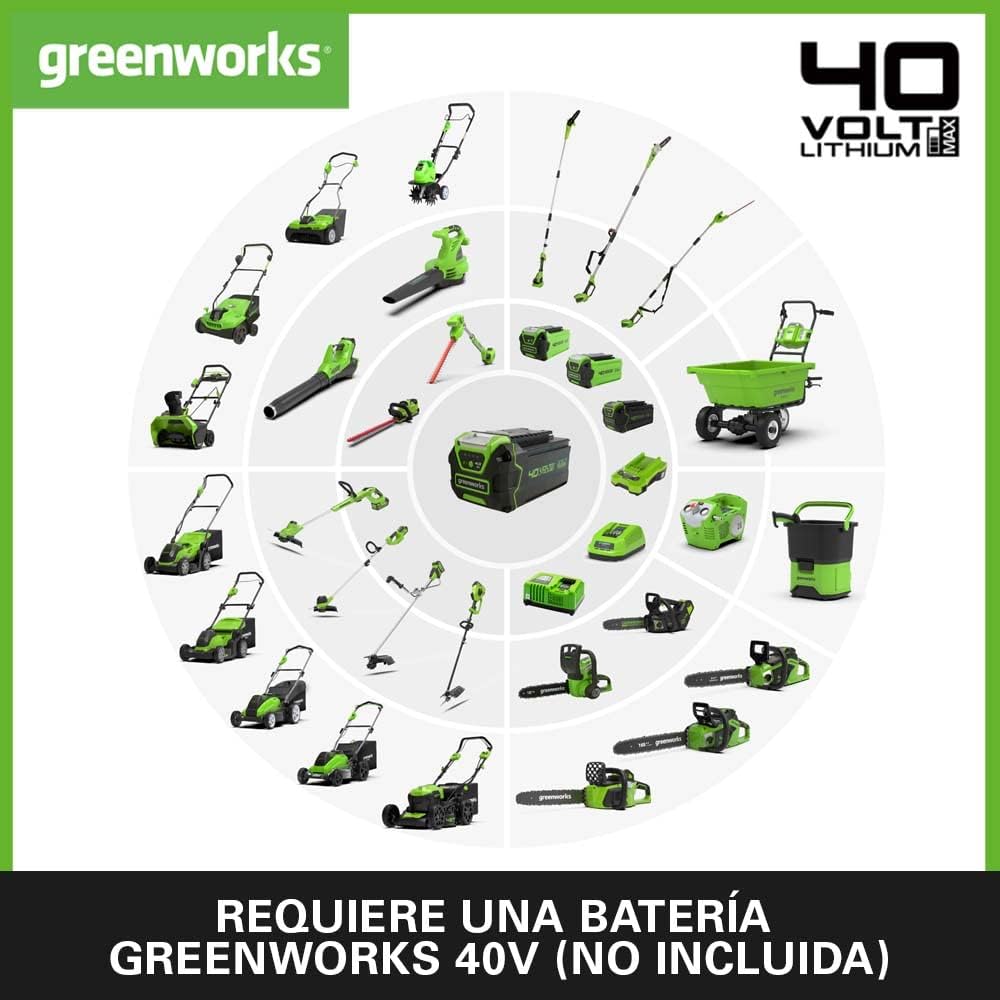 Detalle 1 de Greenworks GD40CS15 Motosierra a BaterÃa 🚀 14" Sin BaterÃa