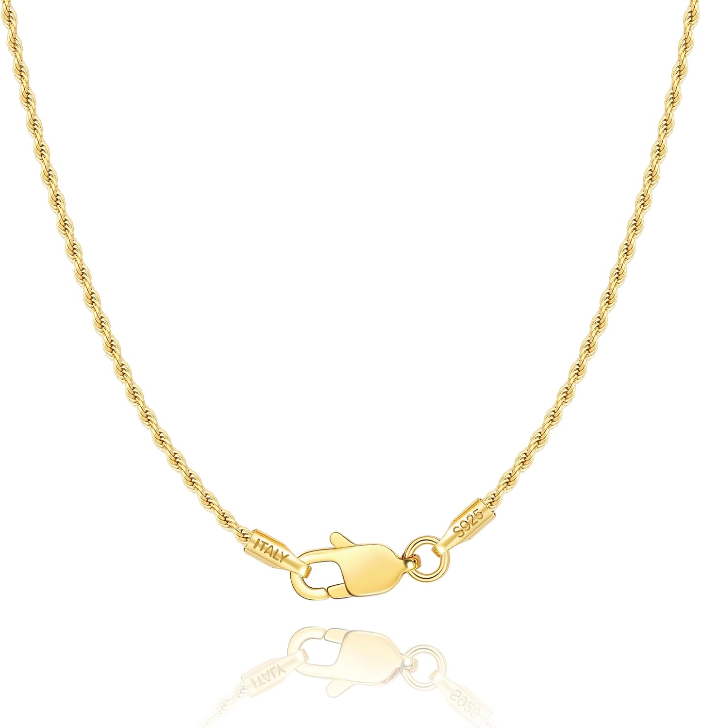 Detalle 2 de Jewlpire Rope Chain Necklace, 1.35mm