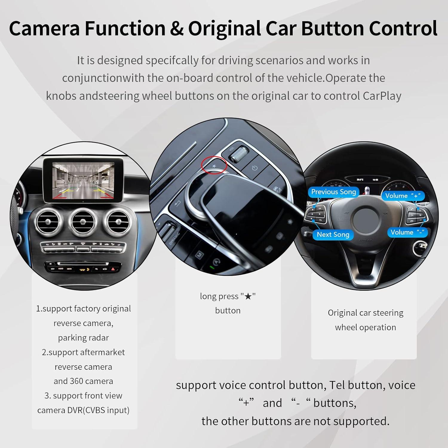 Thumbnail 4 de Road Top CarPlay sans fil pour Mercedes Benz NTG5.0/5.1/5.2 (W205/ X253) – Interface + commande d’origine, Android Auto, MirrorLink