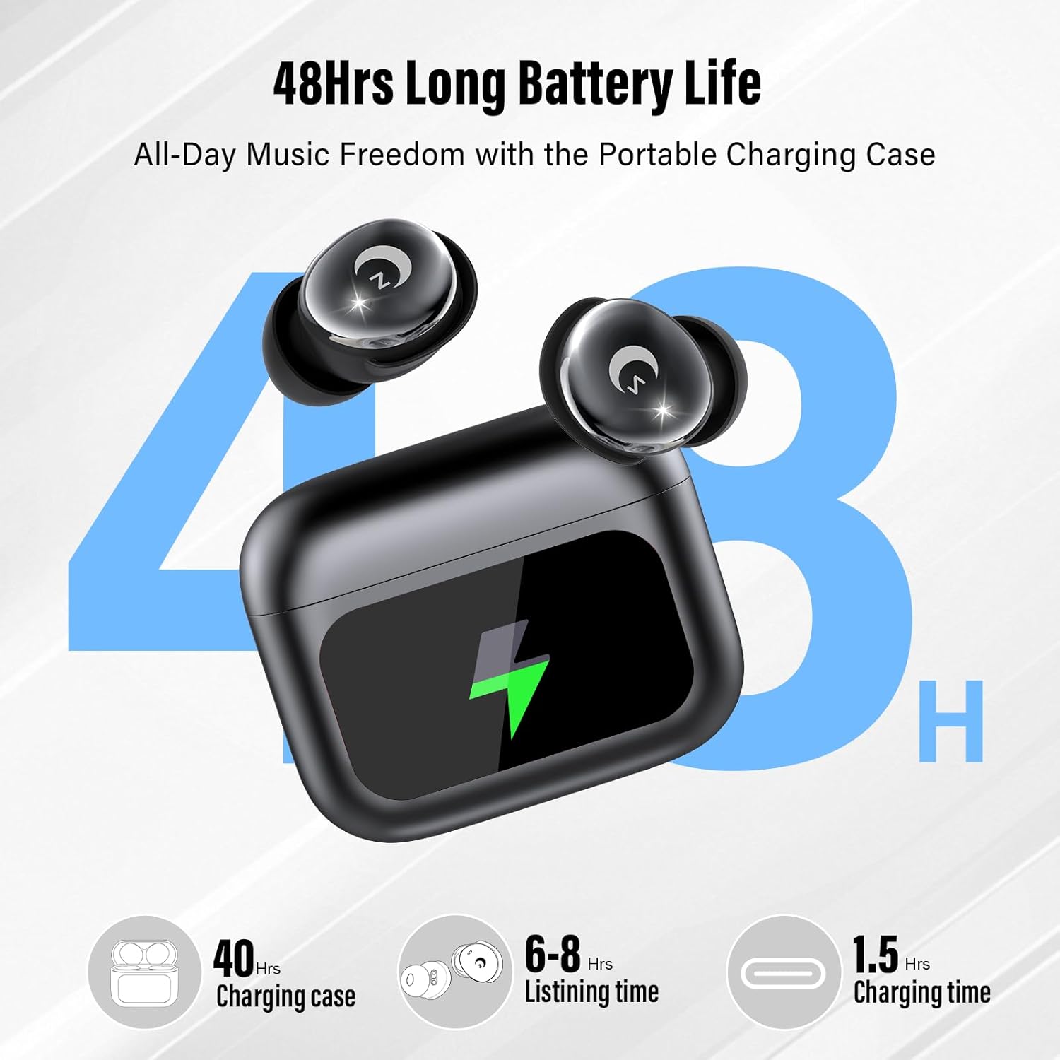 Thumbnail 4 de Wireless Earbuds with Smart Touch Screen: L8 Pro Sleep Edition