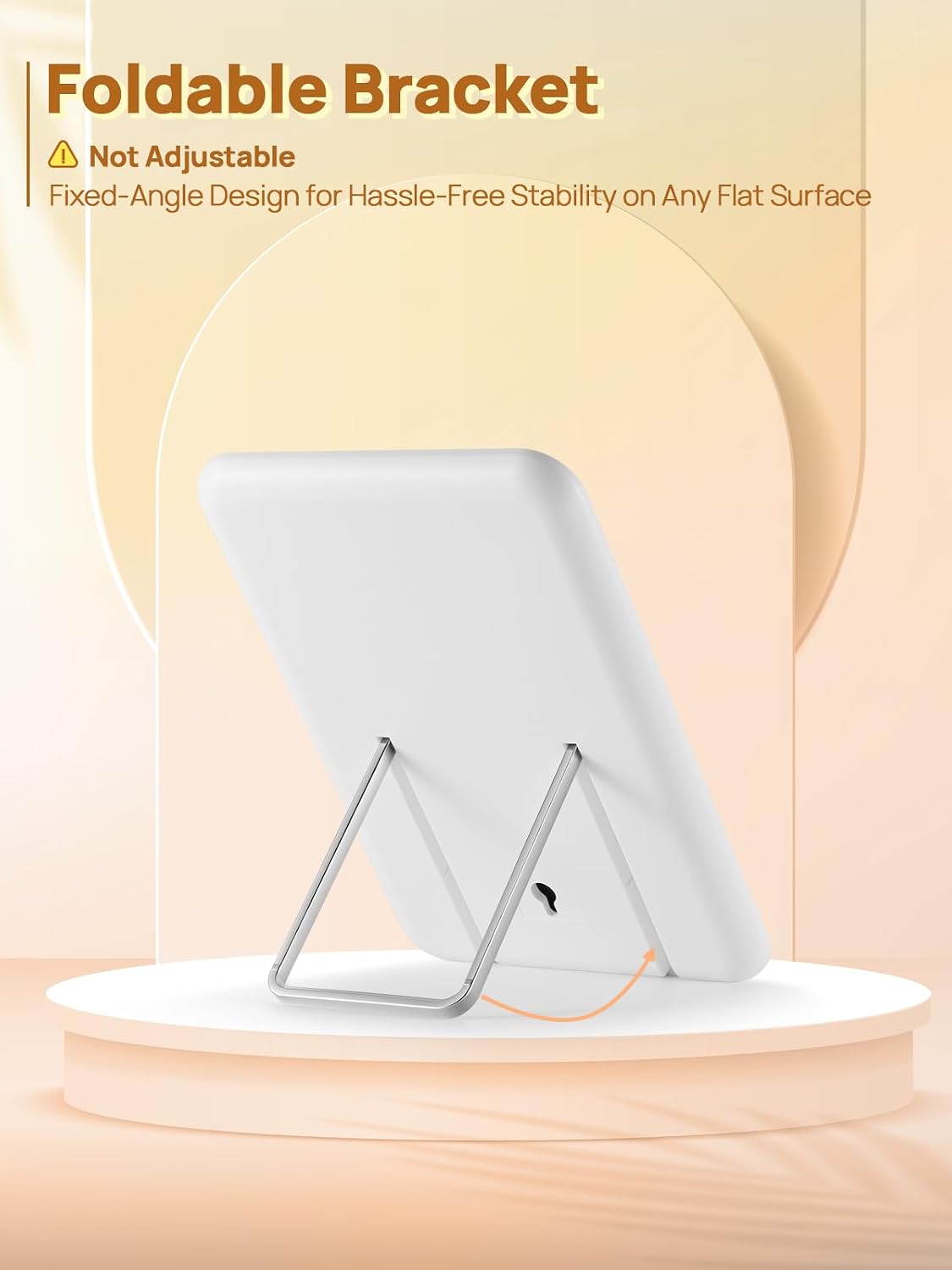 Detalle 2 de OMIRO Desk Makeup Mirror (8 x 5 inches) with Foldable Stand, Hanging Hole, Portable Table Mirror in White