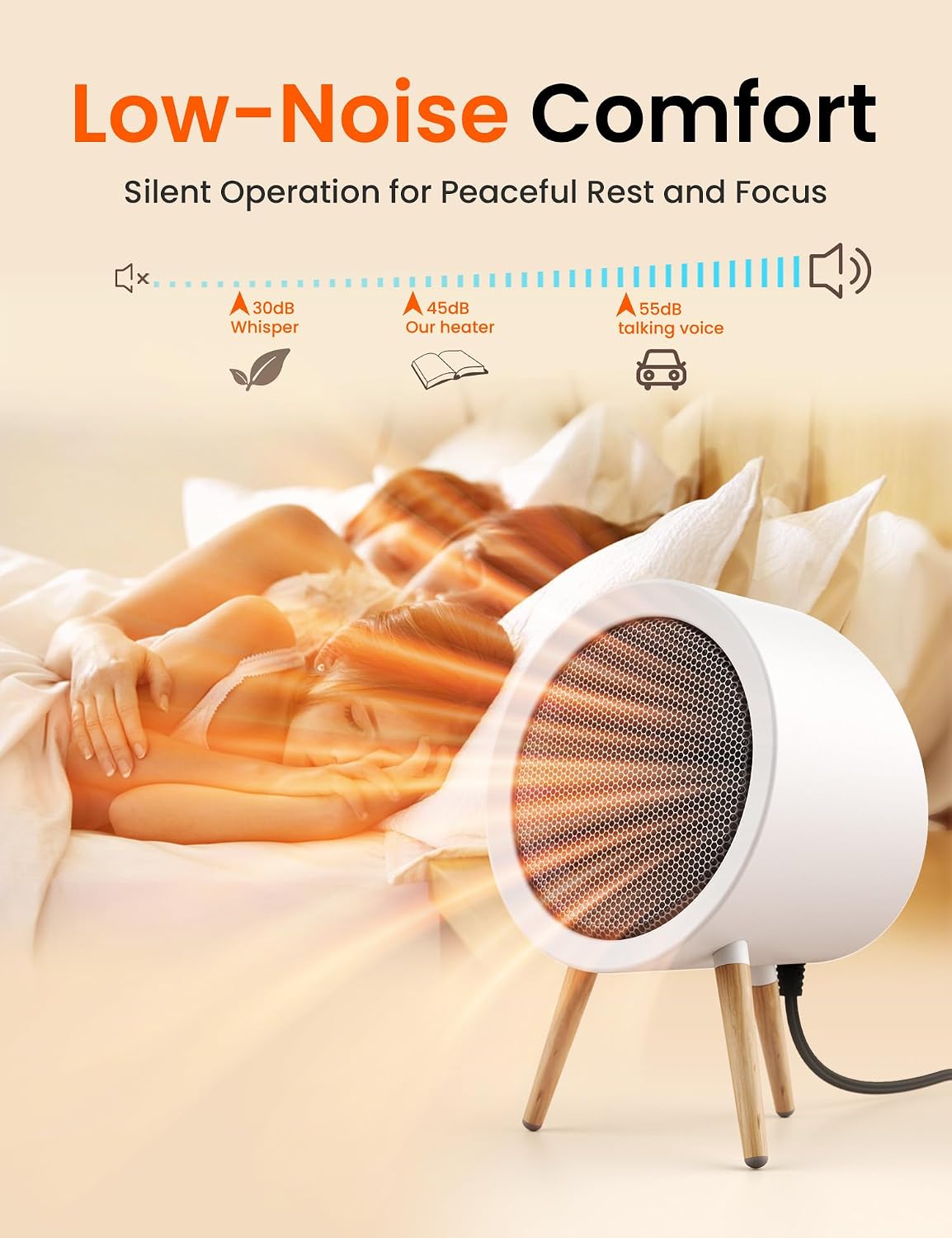 Thumbnail 4 de Gaiatop K-116 Portable Ceramic Space Heater, 1,000 W, 3 Modes