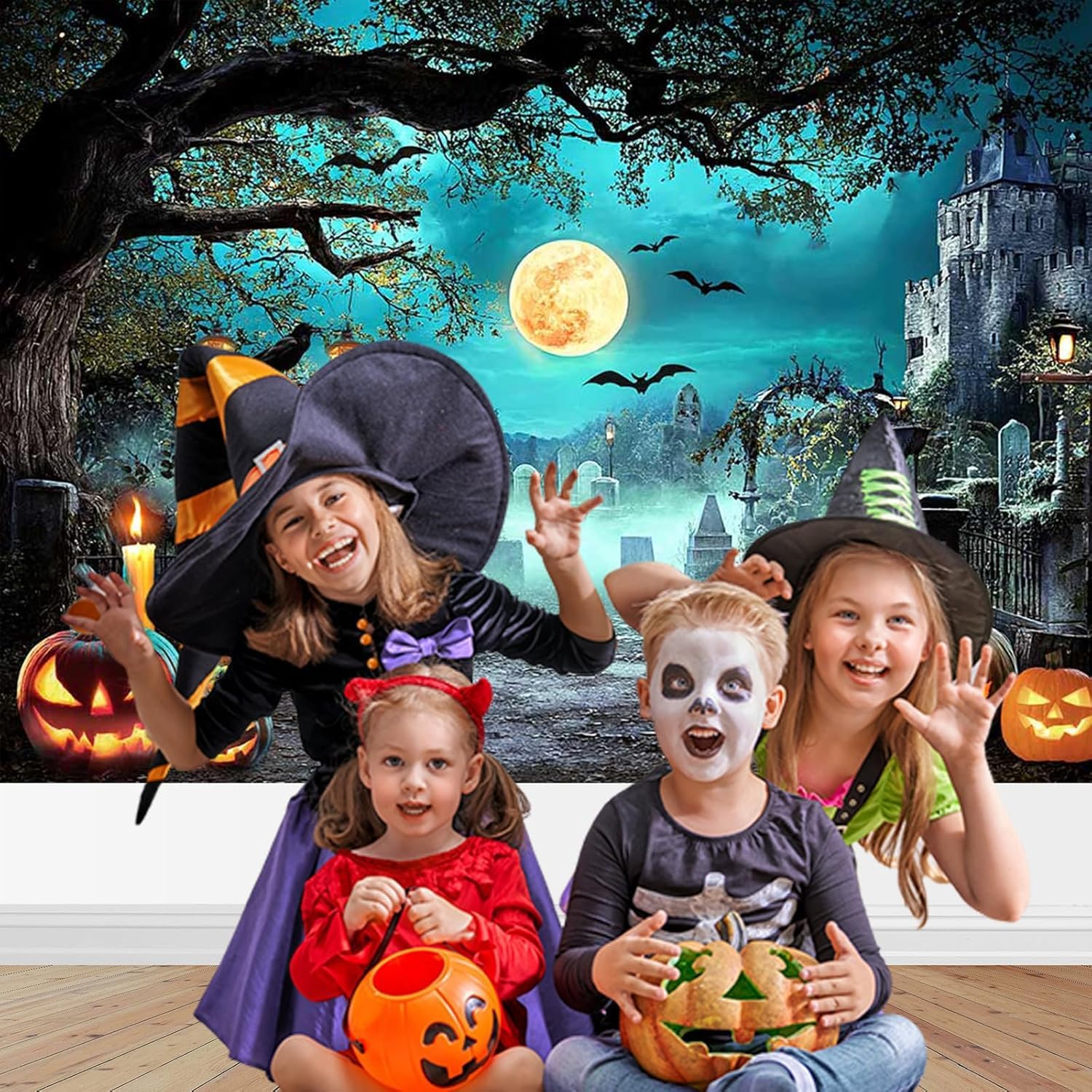 Detalle de Mocsicka Halloween Backdrop 7x5ft
