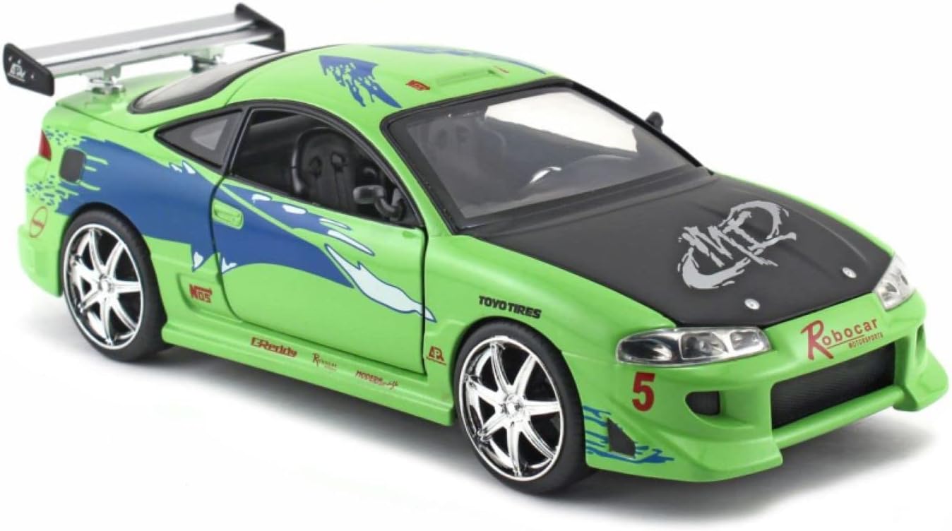 Detalle de Jada 97603『ワイルド・スピード』ブライアンの三菱エクリプス ミニカー 1:24 グリーン