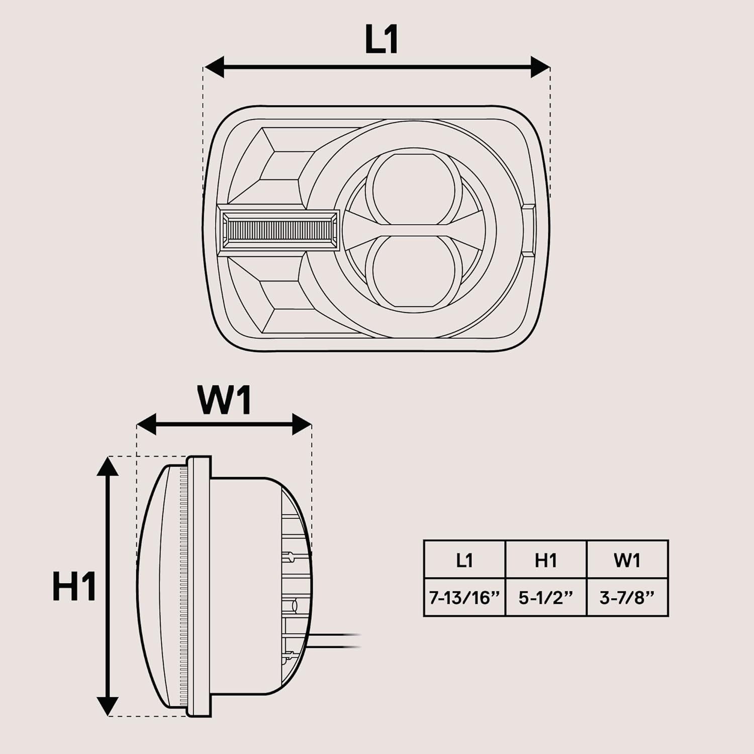 Thumbnail 6 de TRUE MODS 5x7 6054 LED Headlight H6054 for Jeep & more