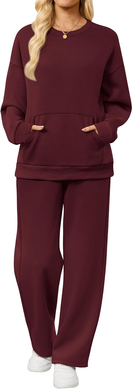 Detalle 2 de Sampeel Women's Two-Piece Lounge Set with Wide-Leg Pants