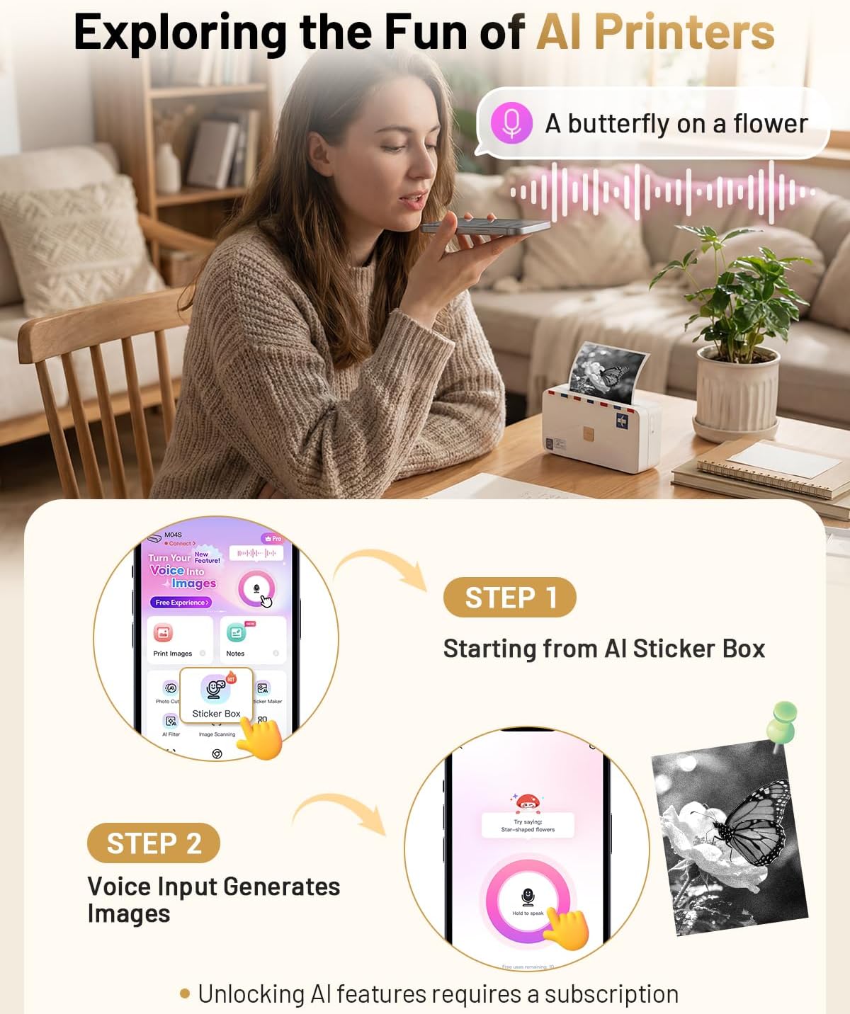 Thumbnail 4 de Phomemo M04AS mini stampante termica portatile Bluetooth da 110 mm (300 dpi)