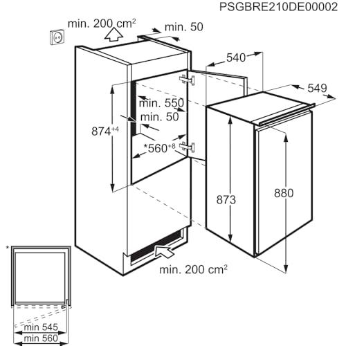 Thumbnail 13 de AEG Einbau-Kühlschrank 88 cm – Serie 5000 OptiSpace (TSK5O881ES)