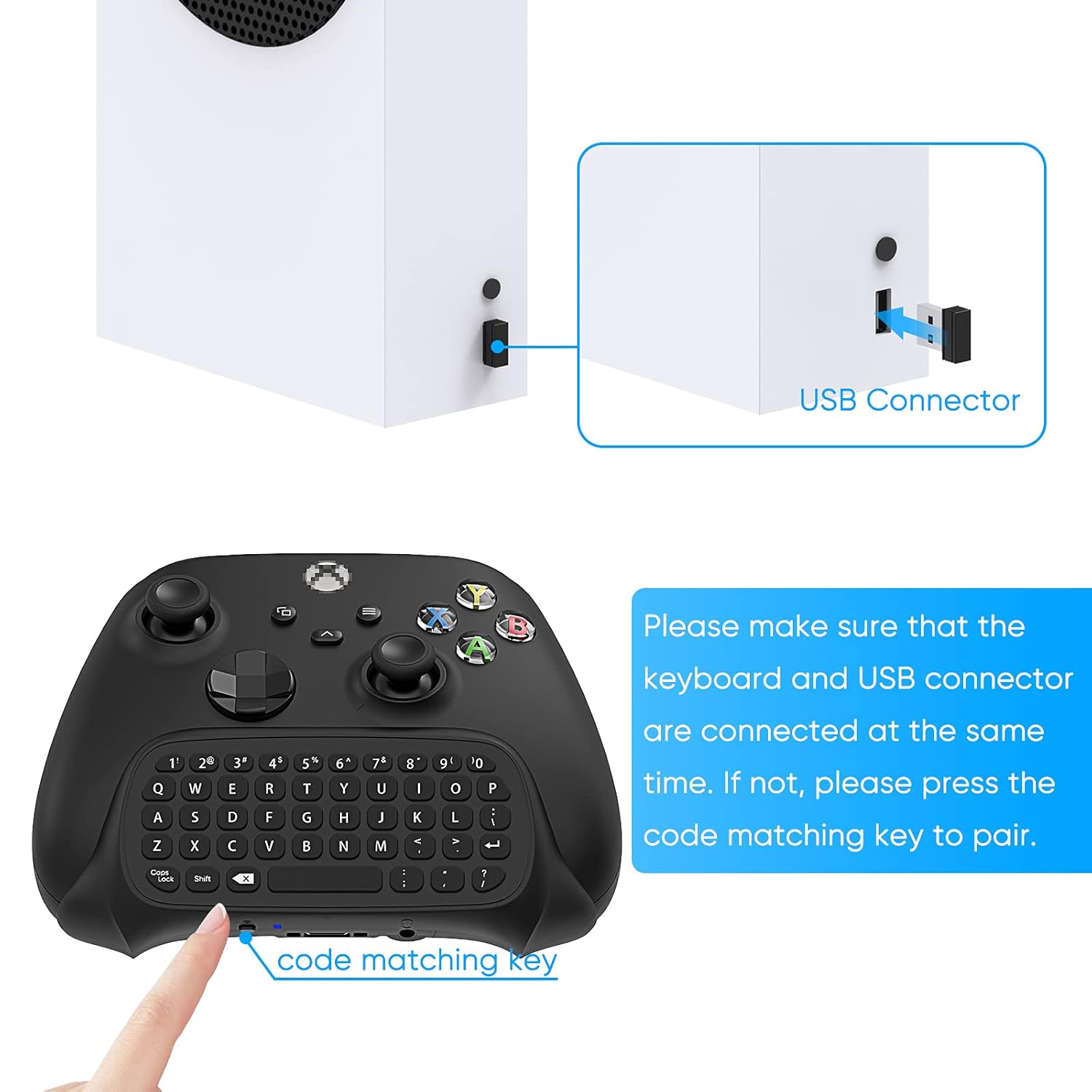 Thumbnail 6 de Auarte Xbox Controller Keyboard Chatpad (Black) for Series X/S, One, Elite One/2