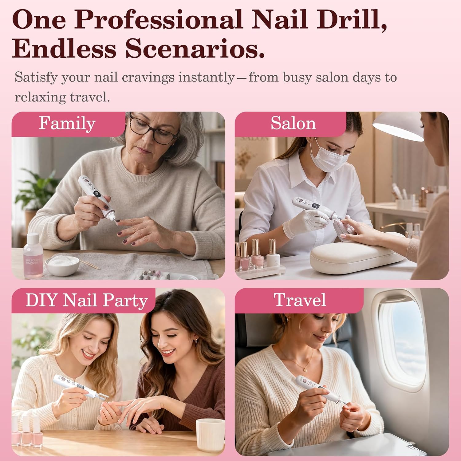 Thumbnail 6 de PELCAS AOL05 Electric Nail File, 10-Speed Cordless Drill with LED and LCD