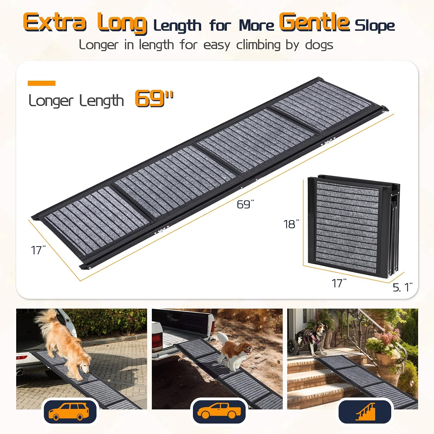 Thumbnail 6 de Extra Long 170cm Folding Dog Car Ramp 115kg