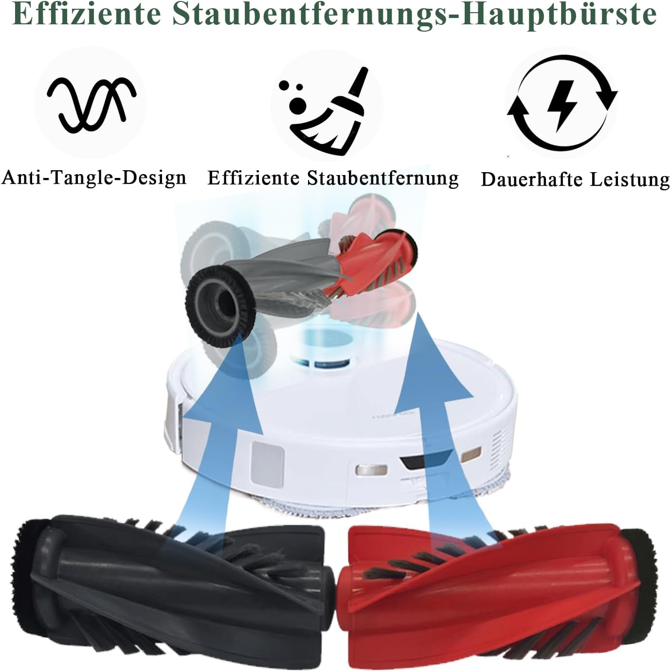 Thumbnail 2 de Bibemorol Zubehör Ersatzteil-Set für Roborock Qrevo Curve/Edge – Hauptbürsten, Filter, Beutel, Pads und mehr