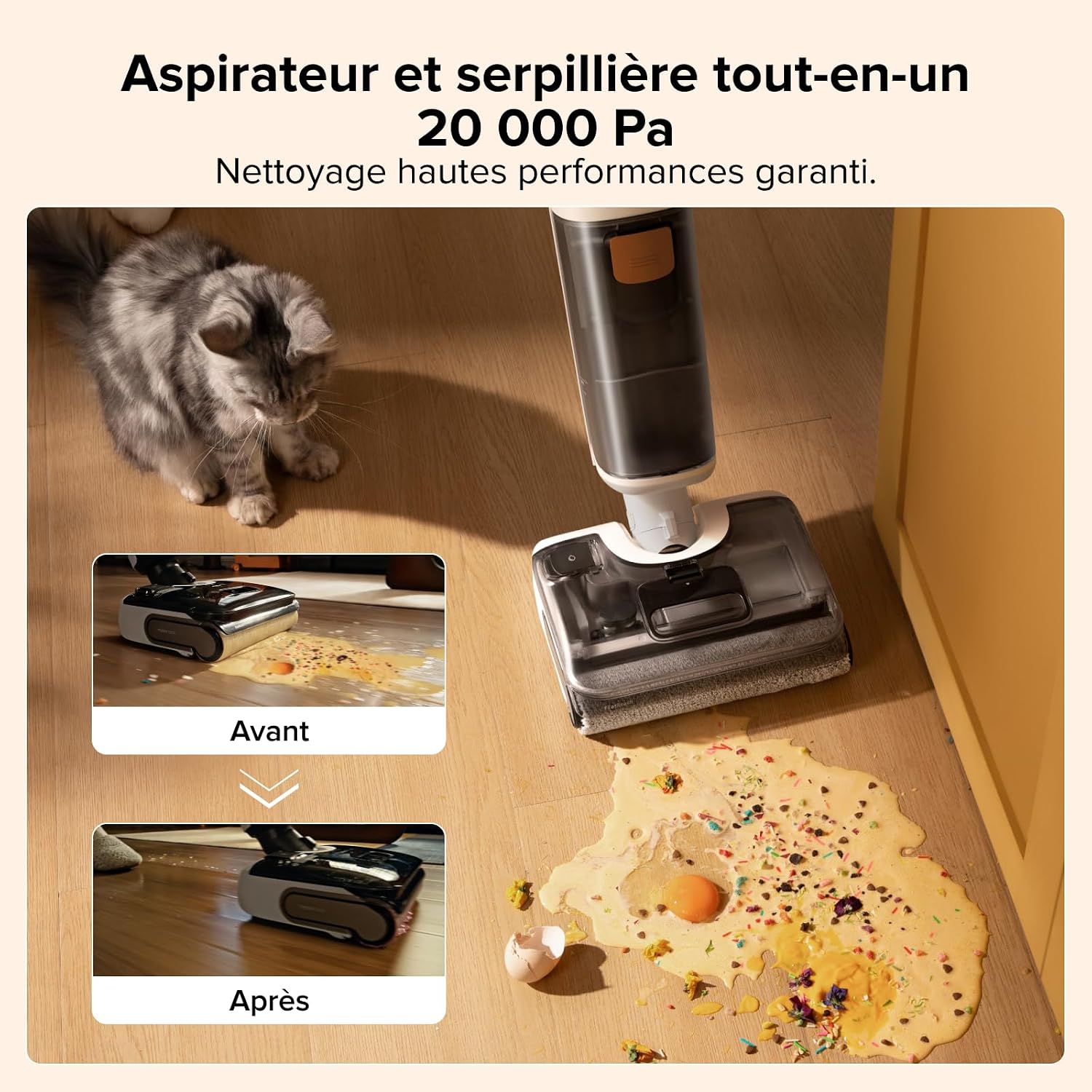 Thumbnail 3 de roborock F25 GT : aspirateur laveur sans fil avec lavage à 90 °C et auto-nettoyage