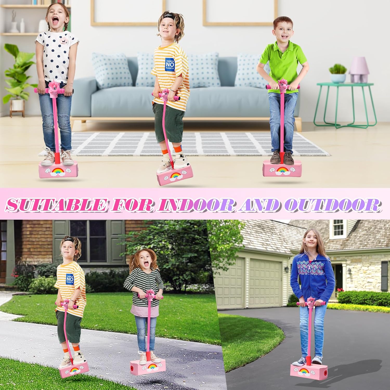 Thumbnail 4 de Toyzey foam pogo stick for girls and boys aged 3–12 with squeaky sound pad