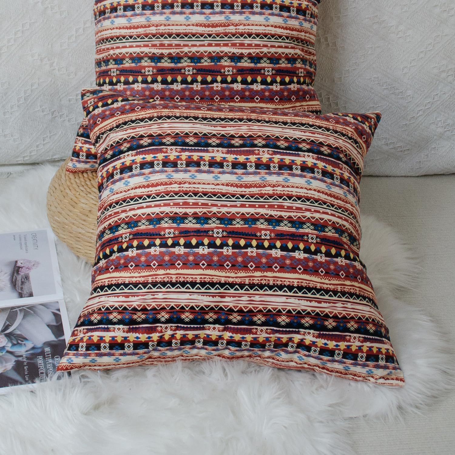 Thumbnail 4 de Boho Cushion Covers 50x50cm Set of 2