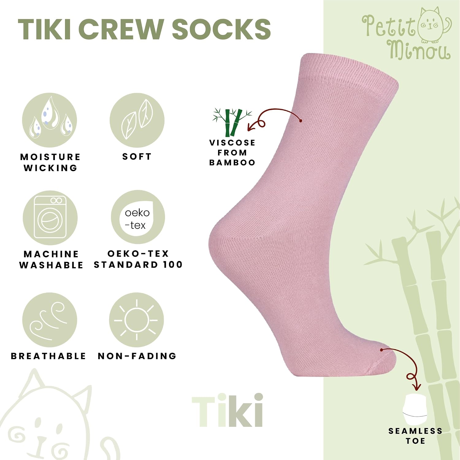 Detalle de Petit Minou Crew Socks, 3-Pack