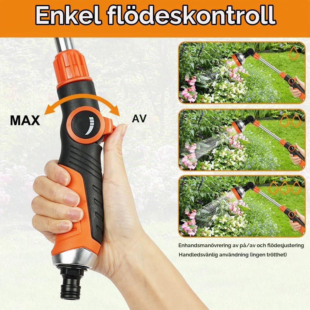 Detalle 1 de AOOWU bevattningslans med 8 strållägen och 180° vridbart munstycke