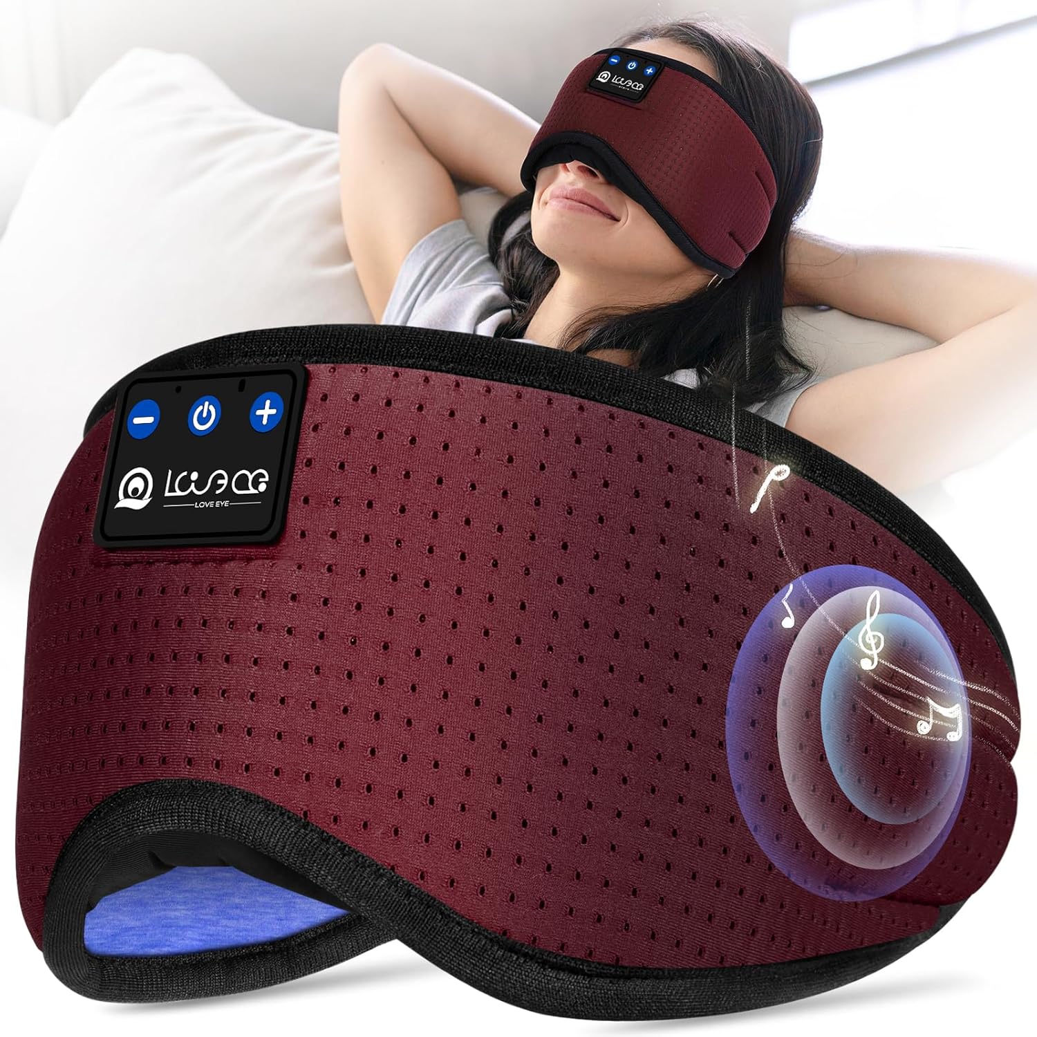 Thumbnail 6 de LOVE EYE Masque de Sommeil Bluetooth avec Écouteurs Sans Fil – Bandeau Audio 100% Occultant