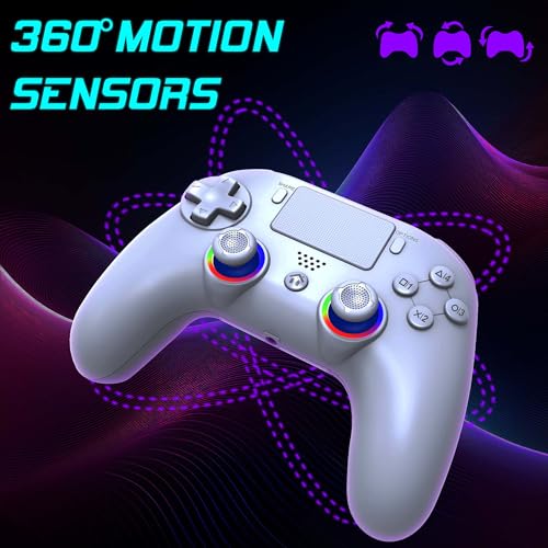 Thumbnail 3 de Subsonic - Mando Inalámbrico para PS5 con Paletas y LED Programables, Vibración y Función Táctil - Mando PS5 Blanco