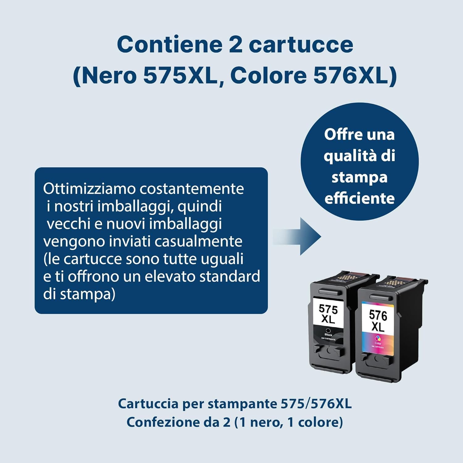 Thumbnail 5 de Set 2 cartucce PG-575 XL e CL-576 XL per Canon Pixma (nero e colore) per TS3750i/TR4750i